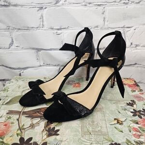 Alexandre Birman Clarita Black Suede And Sequin 85mm Heels